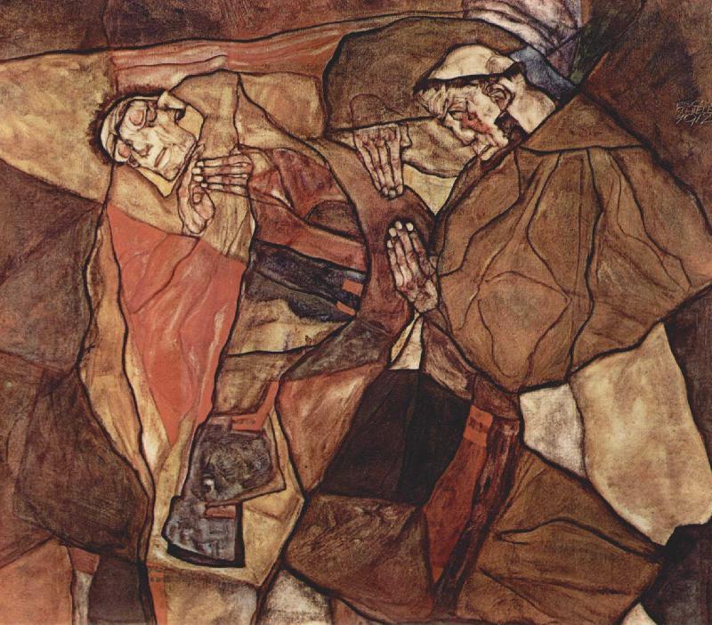 Egon Schiele The Death Struggle oil painting image